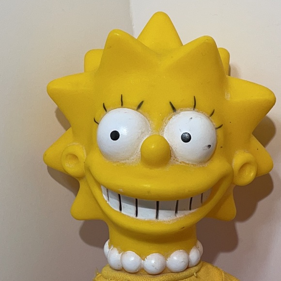 Vintage 1990 The Simpsons Burger King plush dolls Lot of 2 figures! Bart & Lisa! - Picture 2 of 8